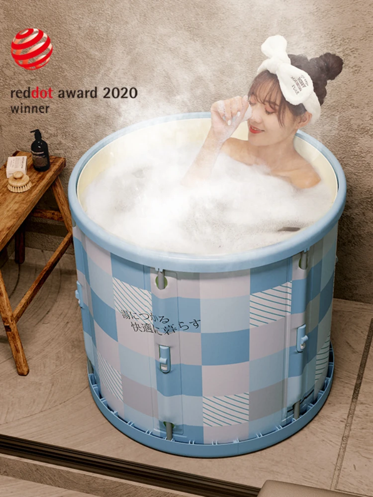

Bath Bucket Folding Bathtub Household Adult Bath Bucket Full Body Sweat Steam Fumigation Spa Multi-purpose Baby Bath Bucket