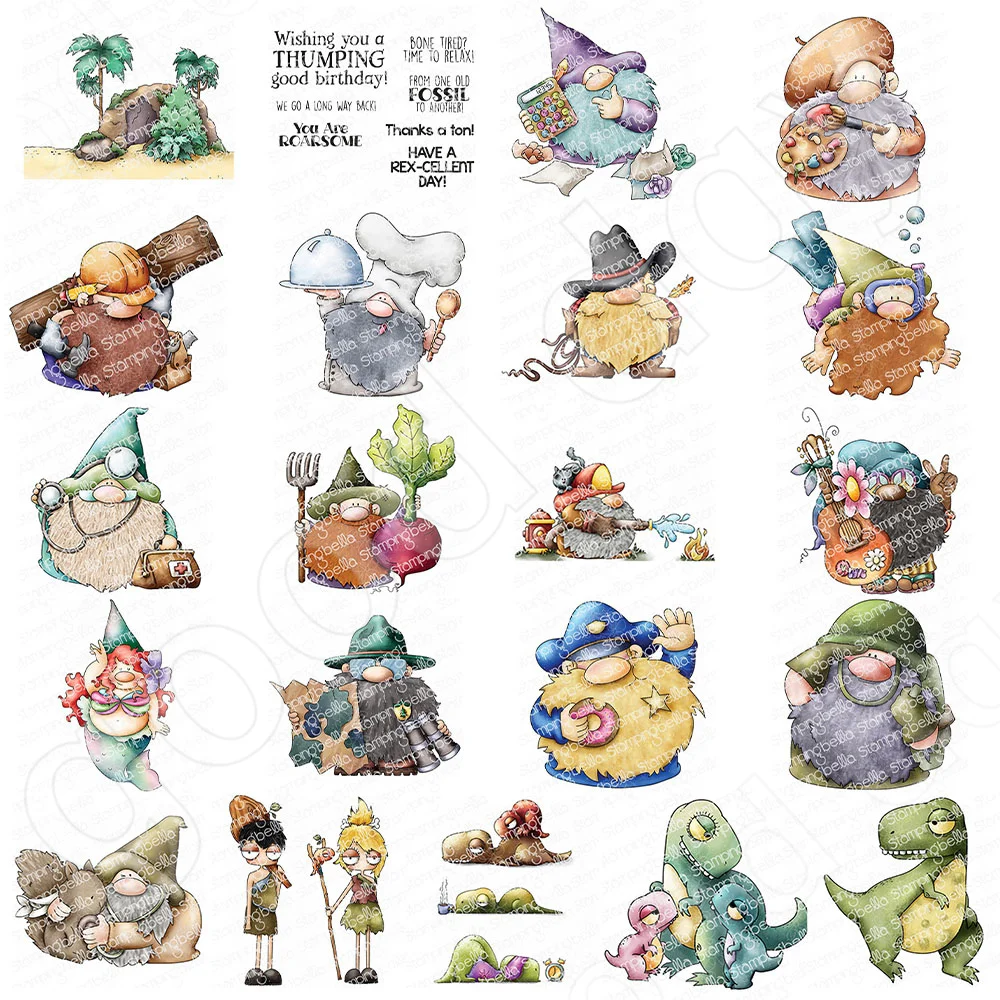 

New Arrival Different Careers Gnome Cutting Dies Stamps Scrapbook Diary Decoration Embossing Template Diy Greeting Card Handmade