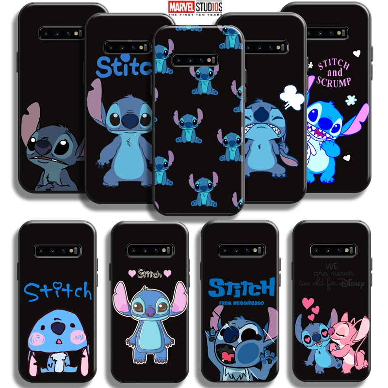 

Cute Cartoon Lilo Stitch For Samsung Galaxy S10 5G S10 Plus Lite S10E S10 Phone Case Liquid Silicon Silicone Cover Carcasa Back
