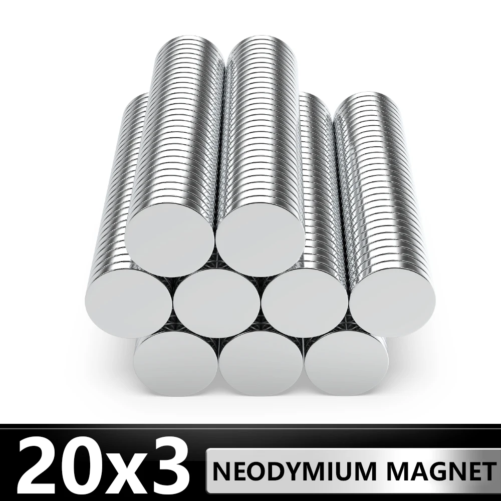 1 ~ 50 шт. маленький круглый магнит 20x3 постоянный NdFeB супер сильный мощный магнитный