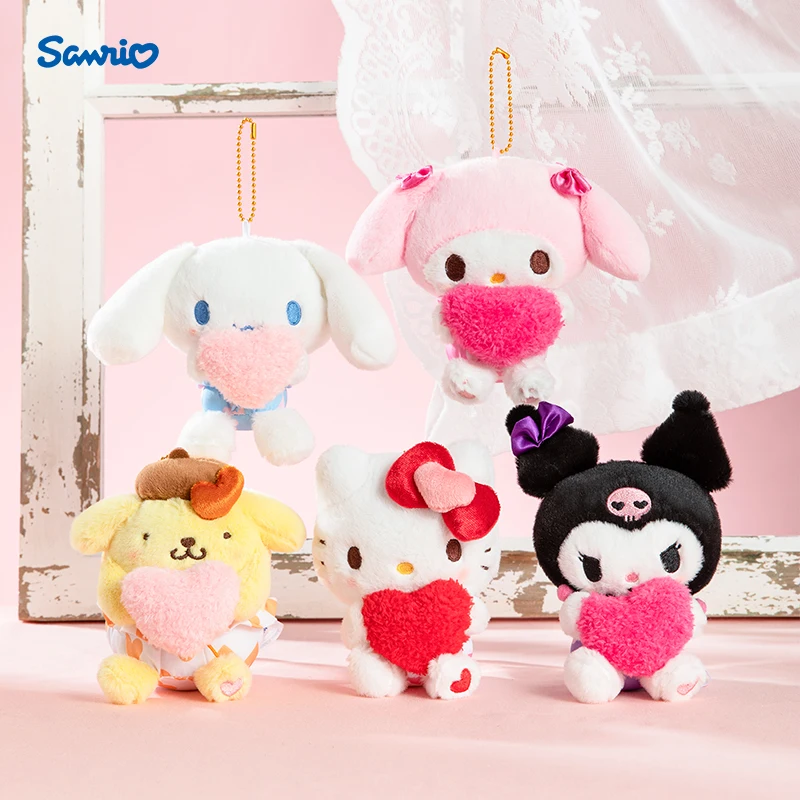 

Sanrio Pink Heart Partner Hug Series Collection Doll Pendant Coolomi Cinnamoroll Cute Toys Hobbies Holiday Gifts for Children