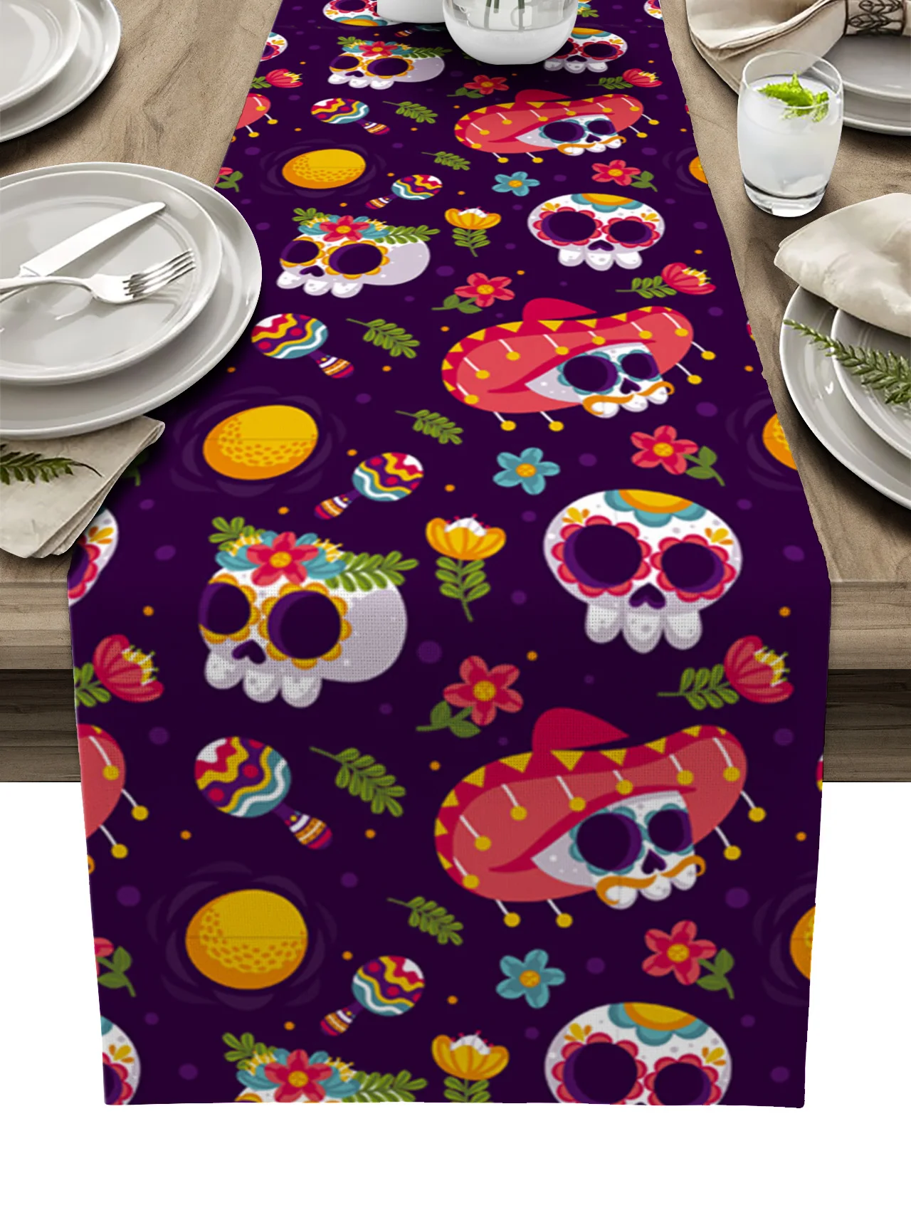 

Скатерть с рисунком черепа для гостиной, кухни, дома, модная скатерть для улицы вечерние ринки, свадьбы