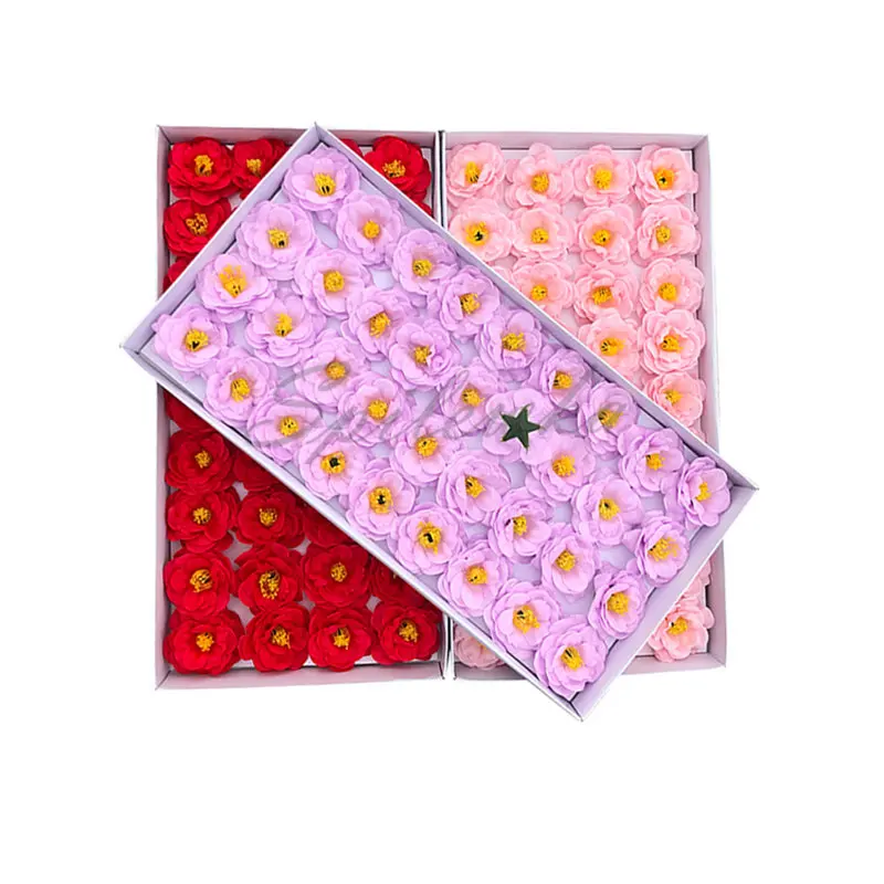 

36pcs Artificial Flower Peony Flower Floral Quality Camellia Flower Head Diy Gift Valentine'S Day Wedding Home Decor Soap Flower