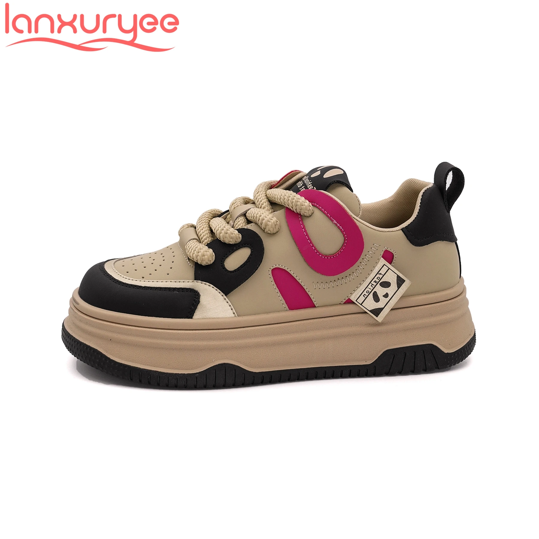 Lanxuryee 2024 брендовая Высококачественная Весенняя повседневная обувь на шнуровке