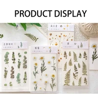 decorative pvc stickers for scrapbooking stickers flower series for diary stationery album retro plant eucalyptus