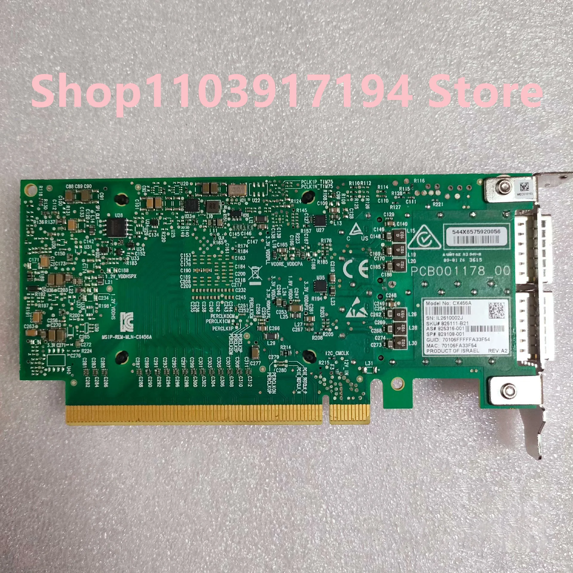 Сетевой адаптер PCB001178 для Mellanox MCX456A CX456A 100GB