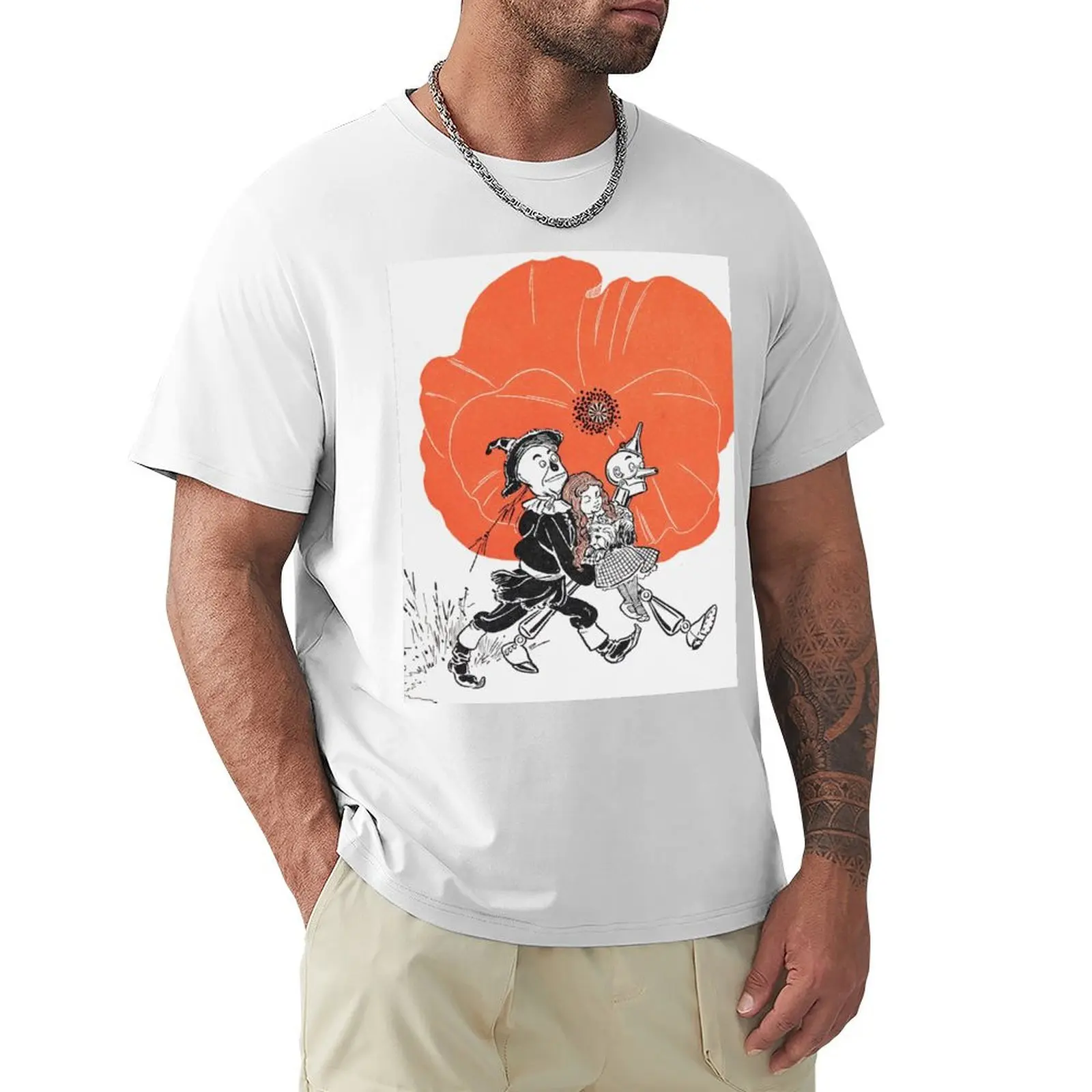 Оловянный человек пугало и Дороти Иллюстрация из Волшебника Оз винтажная