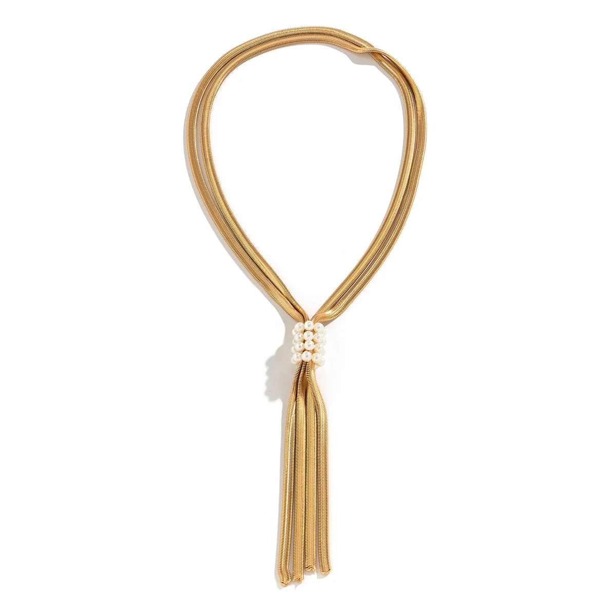 Ingemark уникальное многослойное ожерелье с длинной цепочкой из гладкой змеи для