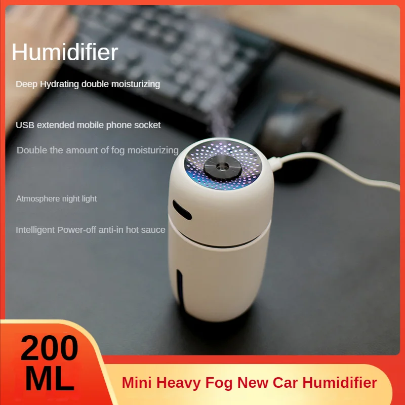 

Mini Diffuser Humidifier Vehicle Mounted Humidifier Office Desktop Water Replenisher Household Heavy Fog Portable Car Humidifier