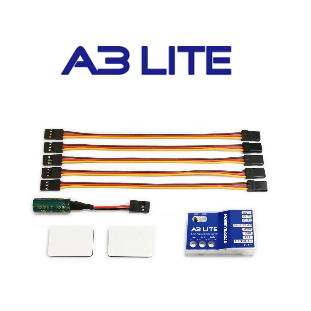 

HobbyEagle A3 LITE 3-Axis Airplane Gyro System Fixed Wing Dedicated Balancer Flight Control Gyro For Fixed Wing / Rc Airplane