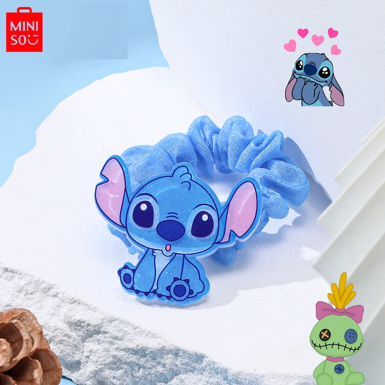 Модная резинка для волос Miniso сделанная из акрилового материала прочная и