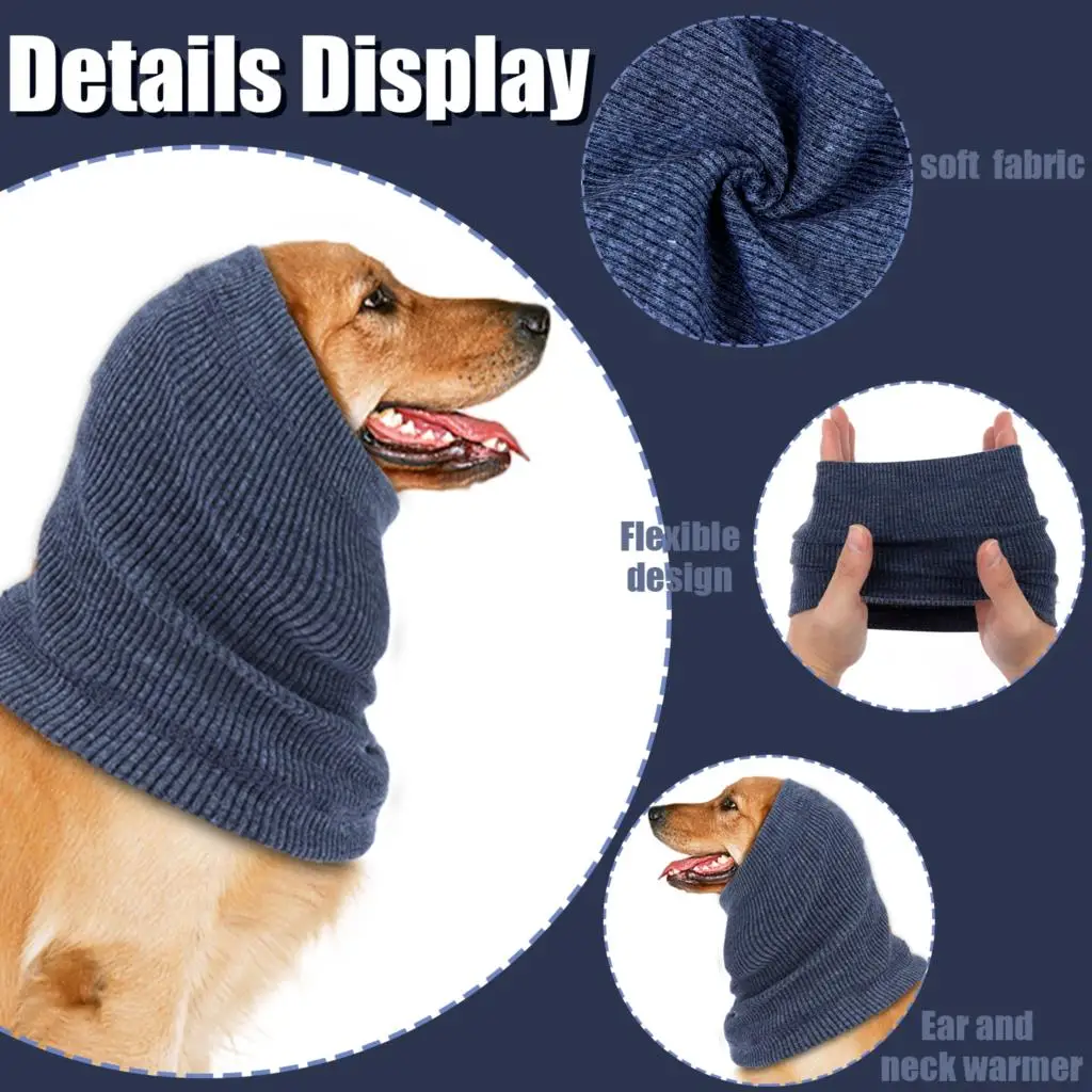 

Dog Ear and Neck Warmer Pet Headwear Windproof Cozy