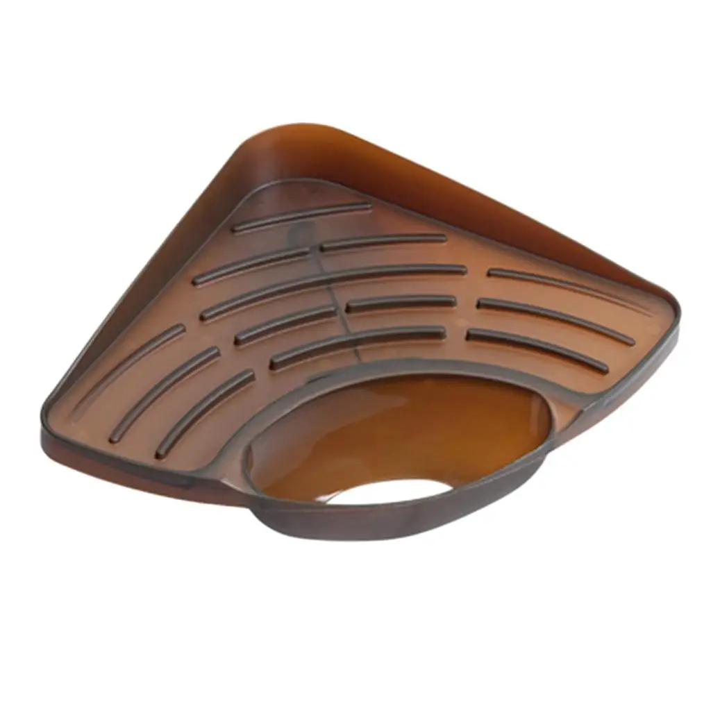 Кухонная треугольная полка для хранения раковины коричневая губки многоразовая