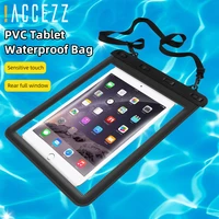 accezz new tablet waterproof bag case universal mobile phone for ipad 10 5inch dry pouch skiing diving underwater swimming bags
