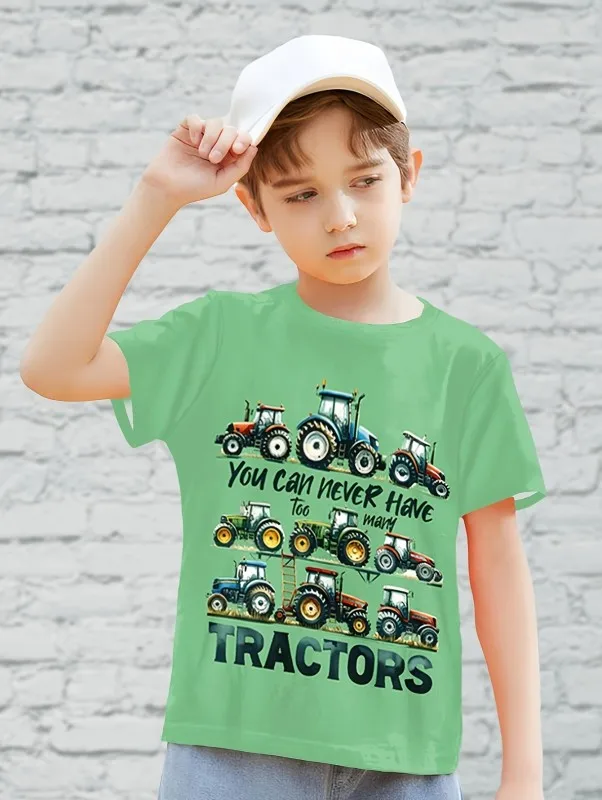 Детская футбольная рубашка с тракторным принтом топ из микрофибры в английском