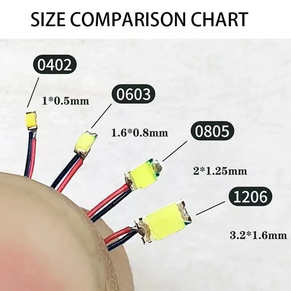100 шт./лот 0402 0603 0805 светодиодная SMD проволока для модели поезда в масштабе HO N OO