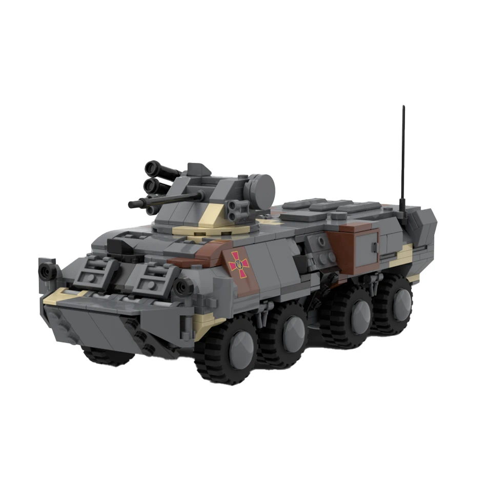 Строительный блок MOC Военная серия армейский армированный грузовик сборка