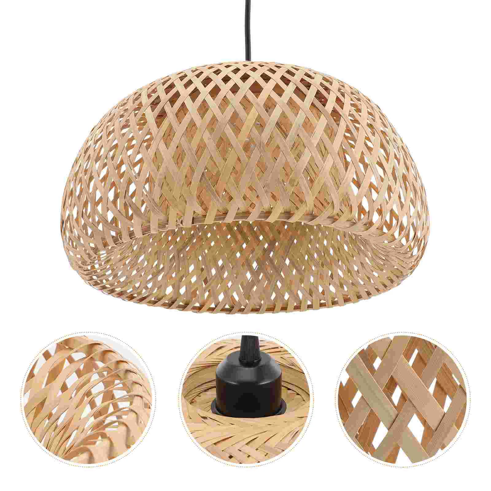 

Bamboo Woven Ceiling Light Rustic Style Pendant Living Room Lamp Shade Restaurants Home Hanging Liminaria