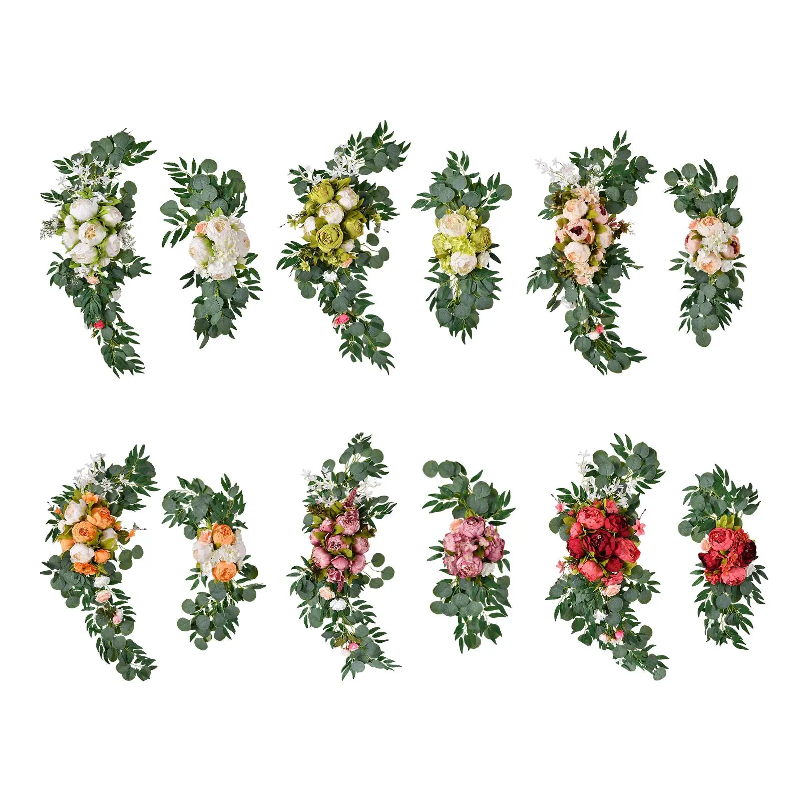 

Farmhouse Wedding Arch Flower Decorative Centerpiece Garland Handmade Floral Swags for Reception Backdrop Ceremony Wall Bedroom