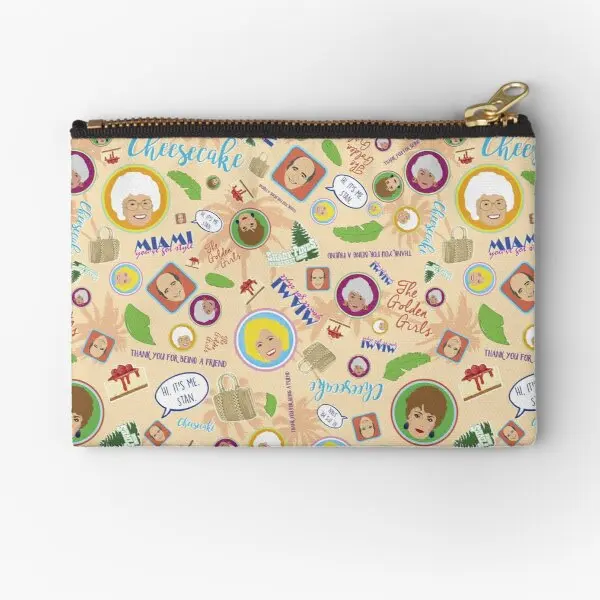 

Golden Girlspalooza Zipper Pouches Cosmetic Underwear Men Wallet Pocket Bag Storage Panties Women Coin Small Pure Socks