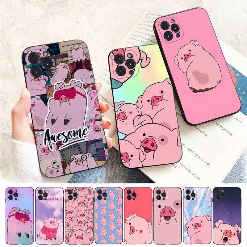 

Disney Gravity Falls Pig Phone Case For iPhone 8 7 6 6S Plus X SE 2020 XR XS 14 11 12 13 Mini Pro Max Mobile Case