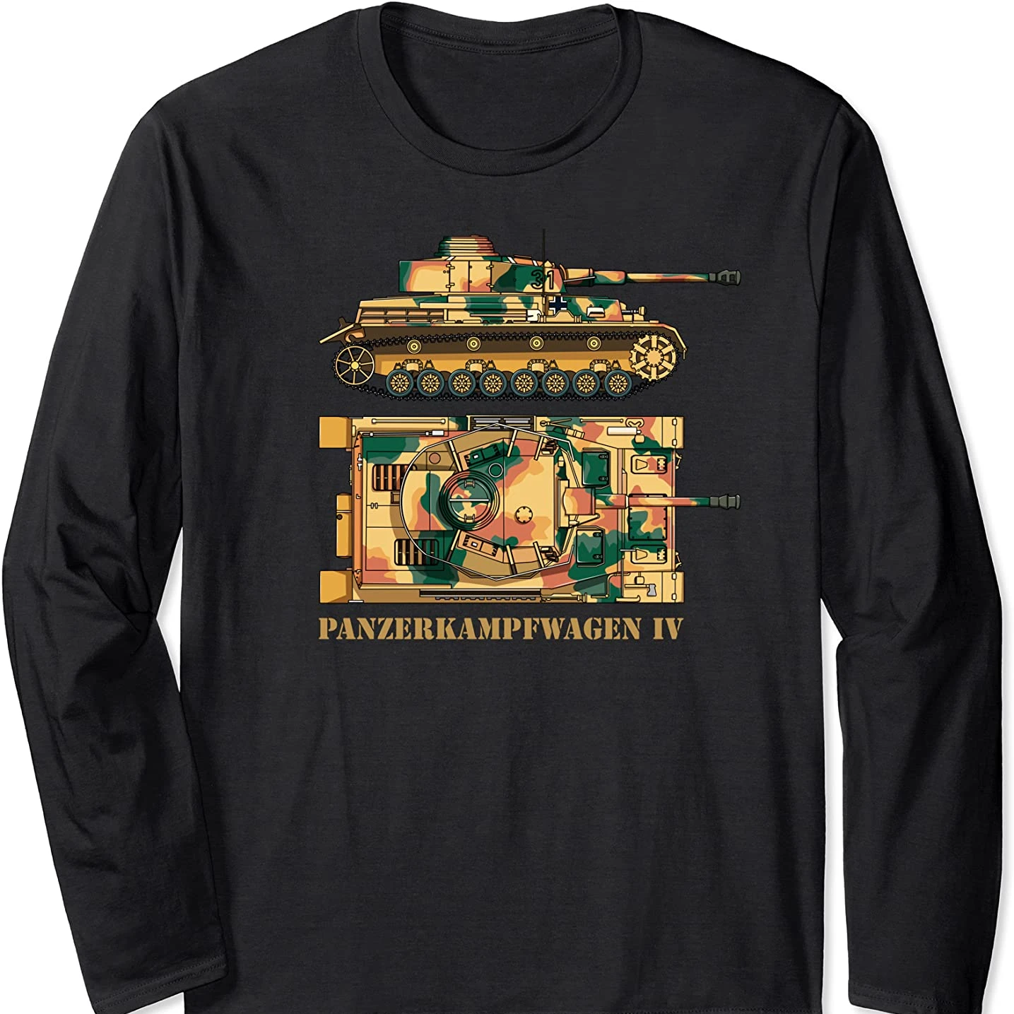 

Wehrmacht Panzer IV German Army WWII Panzerkampfwagen 4 Tank T-Shirt. Premium Cotton Long Sleeve O-Neck Mens T Shirt New S-3XL