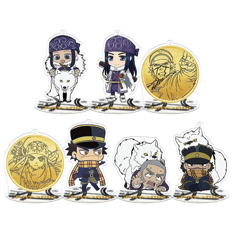 

Anime Golden Kamuy Acrylic Stand Model Doll Keychain Sugimoto Saichi Asirpa Action Figure Double-side Pendant Toy 9cm For Gifts