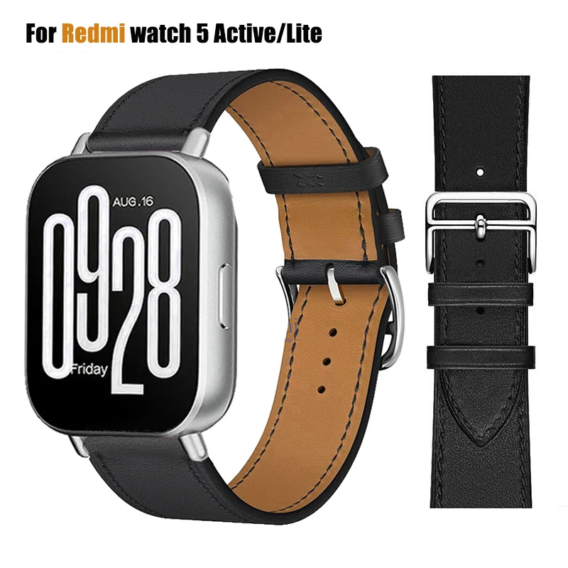 Leather Loop Strap for Redmi Watch 5 Lite Band Xiaomi Mi Watch5 Active Wristband Replacement Bracelet 22mm Correa Accessorie