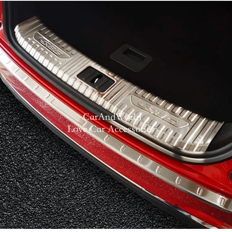 

Stainless Rear Trunk Tread Pedal Trims Scuff Plate Tail Door Sill Protector Cover For Changan CS85 COUPE 2019-2023 Car Accessory