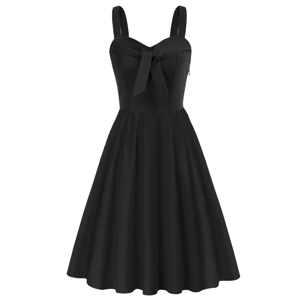 

Belle Poque Women's Vintage Summer Dress Strap Midi Dress V Neck Sleeveless Tank Dress Solid A Line Swing Dresses Sundress A30