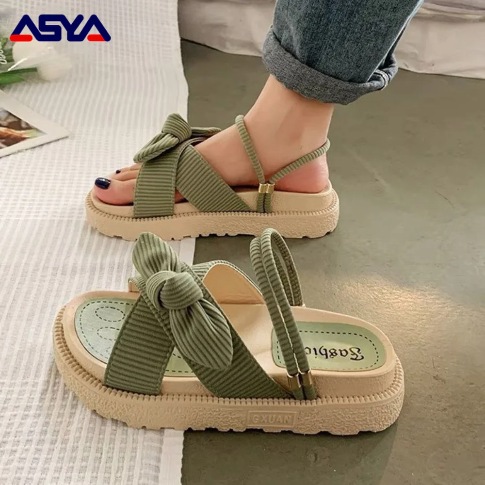 

Женские туфли на плоской подошве ASYAPOY sandays, модные летние туфли в сказочном стиле для студентов, обувь в римском стиле