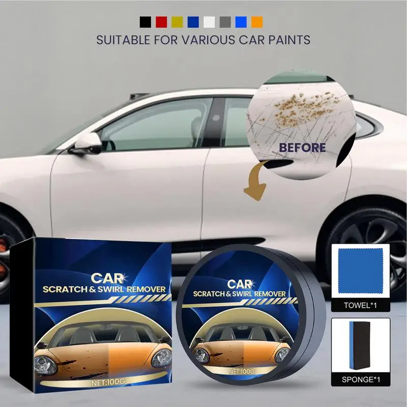 

Instant Car Scratch Repair Paste Automotive Body Paint Care Set Premium Car Paint Shine Wax Vehicles Compound Polishing Supplies