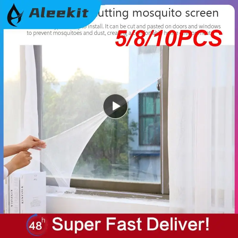 

Inset 150x200cm Room Mosquito Anti Window Kitchen Insect Nets Door Indoor Bug Flying Mesh Protector Curtains Adhesive Screen Net