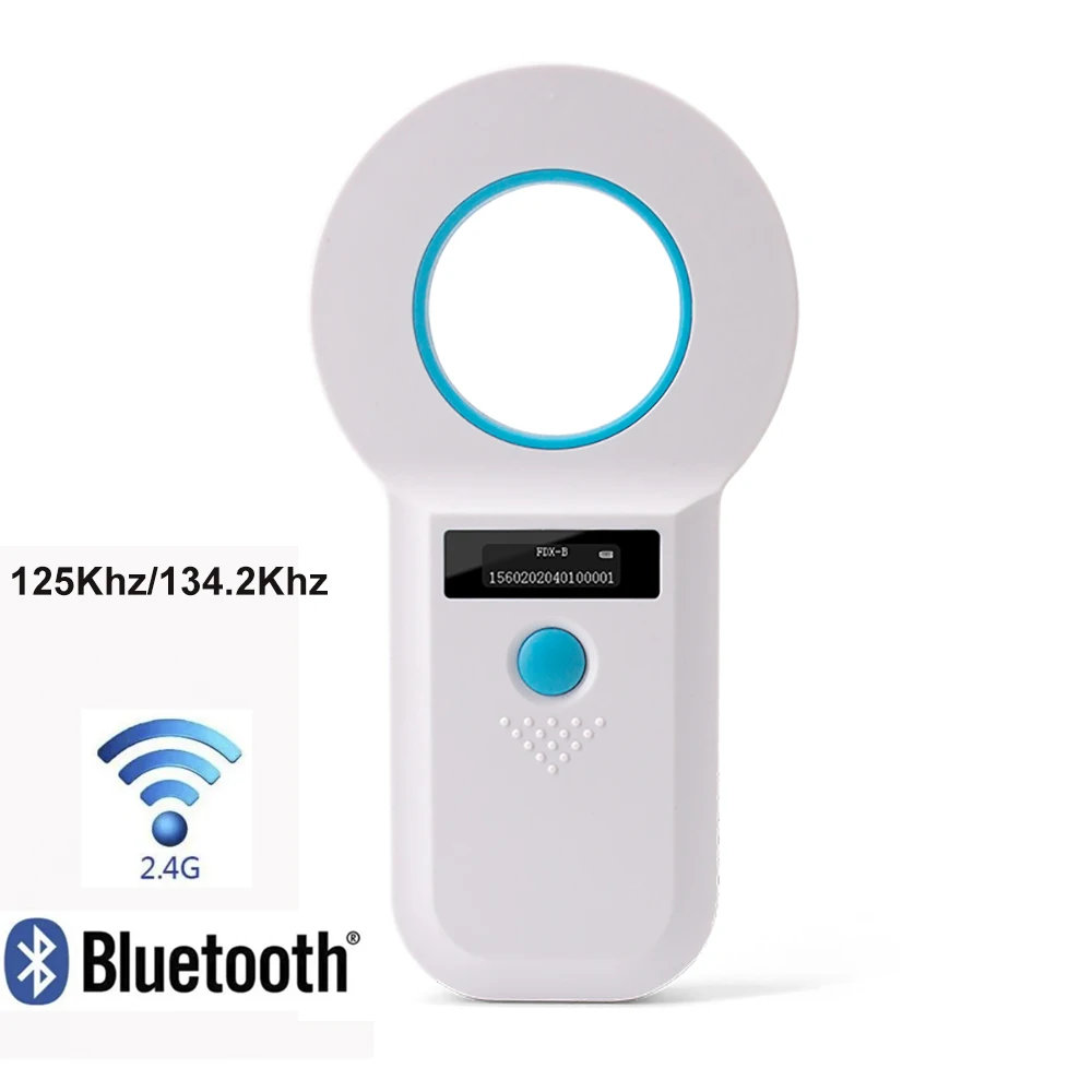 Bluetooth Handheld Pet Scanner ISO11784/85/FDX-B/EMID Animal Scanner Pet Tag Reader Wireless Portable RFID Card Microchip Scaner