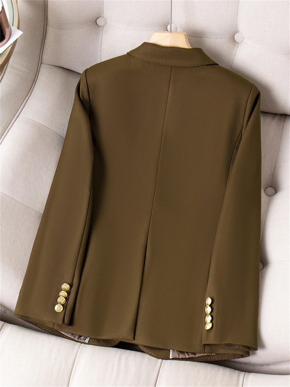 Women Blazer Jacket 2023 New in Red Coffee Khaki Black Long Sleeve Female Clothing Office Lady Business Work Wear Formal Jacket