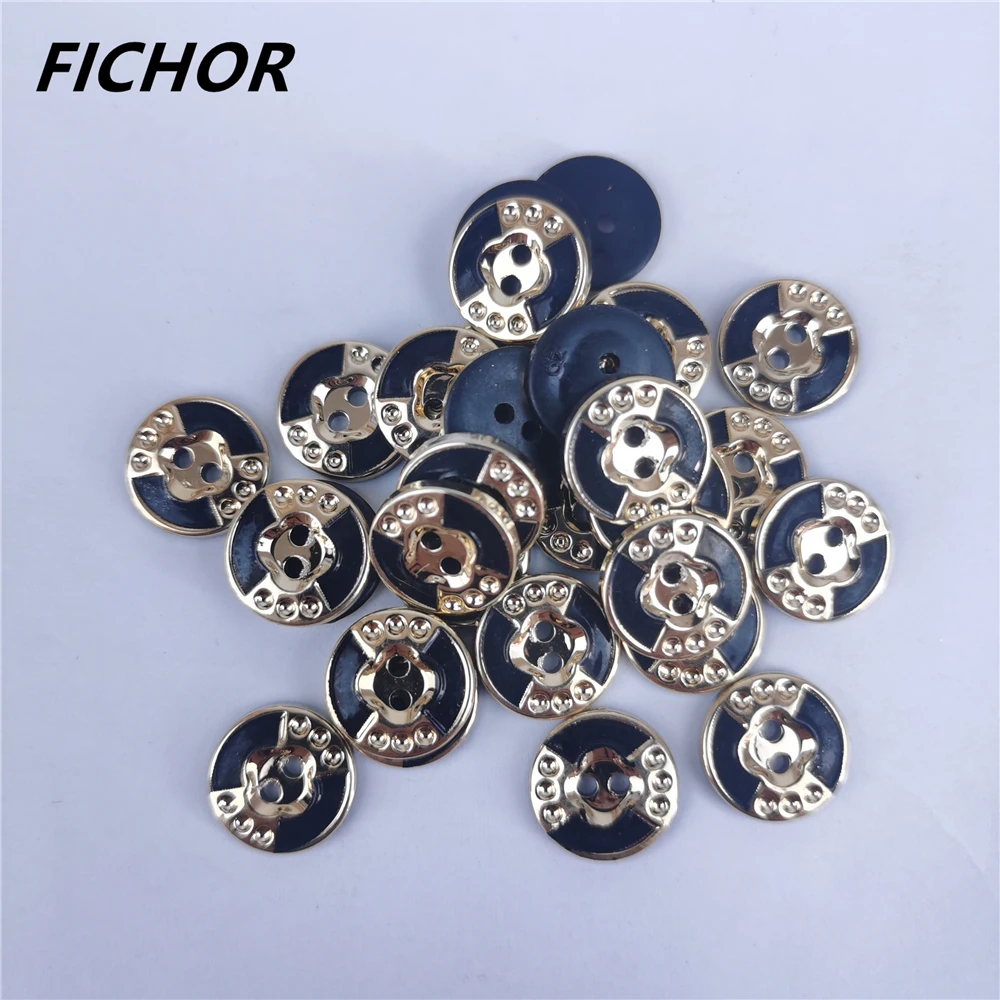 Пуговицы полимерные золотистые с 2 отверстиями 12 5 мм 30/50 шт. |