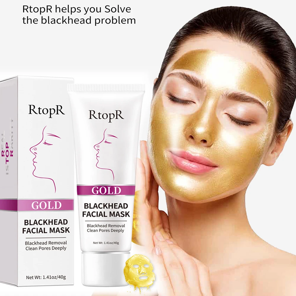 Золотая маска для удаления черных точек PtopR сужает поры улучшает огрубевшую кожу