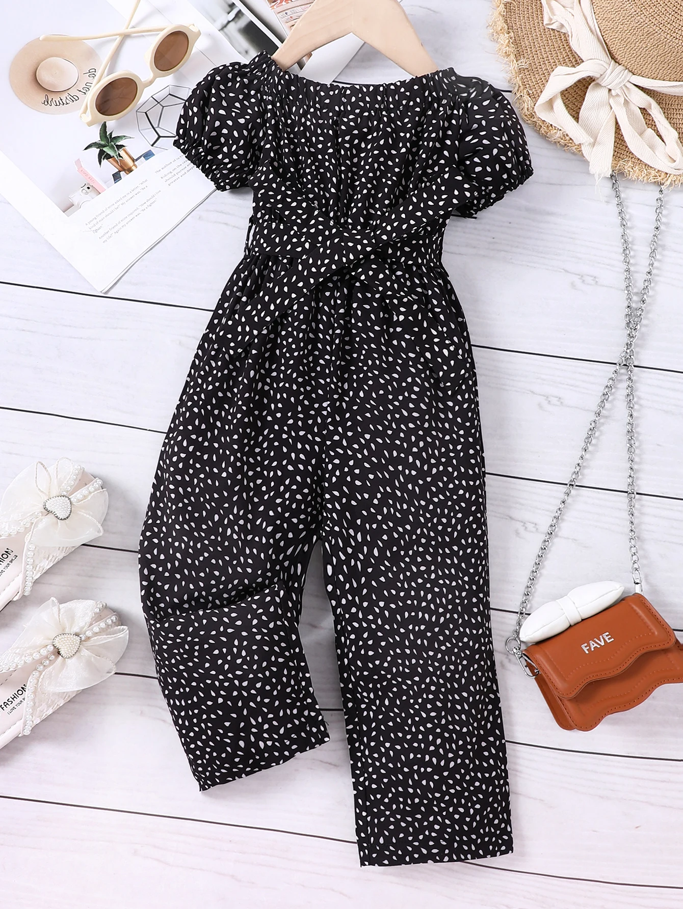 Летняя Новинка для девочек Повседневный Комбинезон отпуска с прямым вырезом и