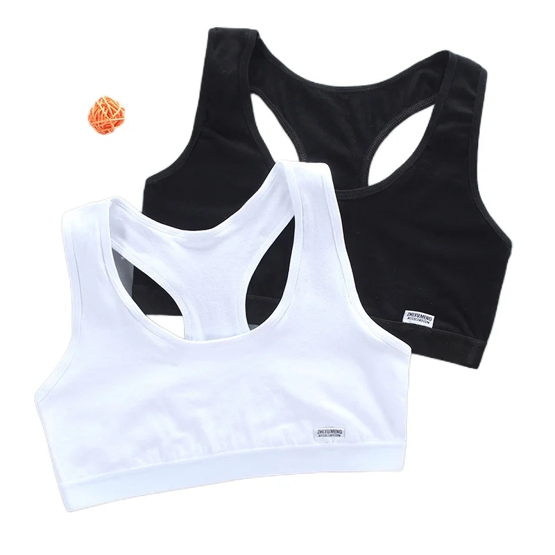 

Tops for Teen Girl Undies Vest Underwear Racerback Cotton Sport Training Crop Top Bralette 8-15Y 12 Schoolgirl Underclothes 14