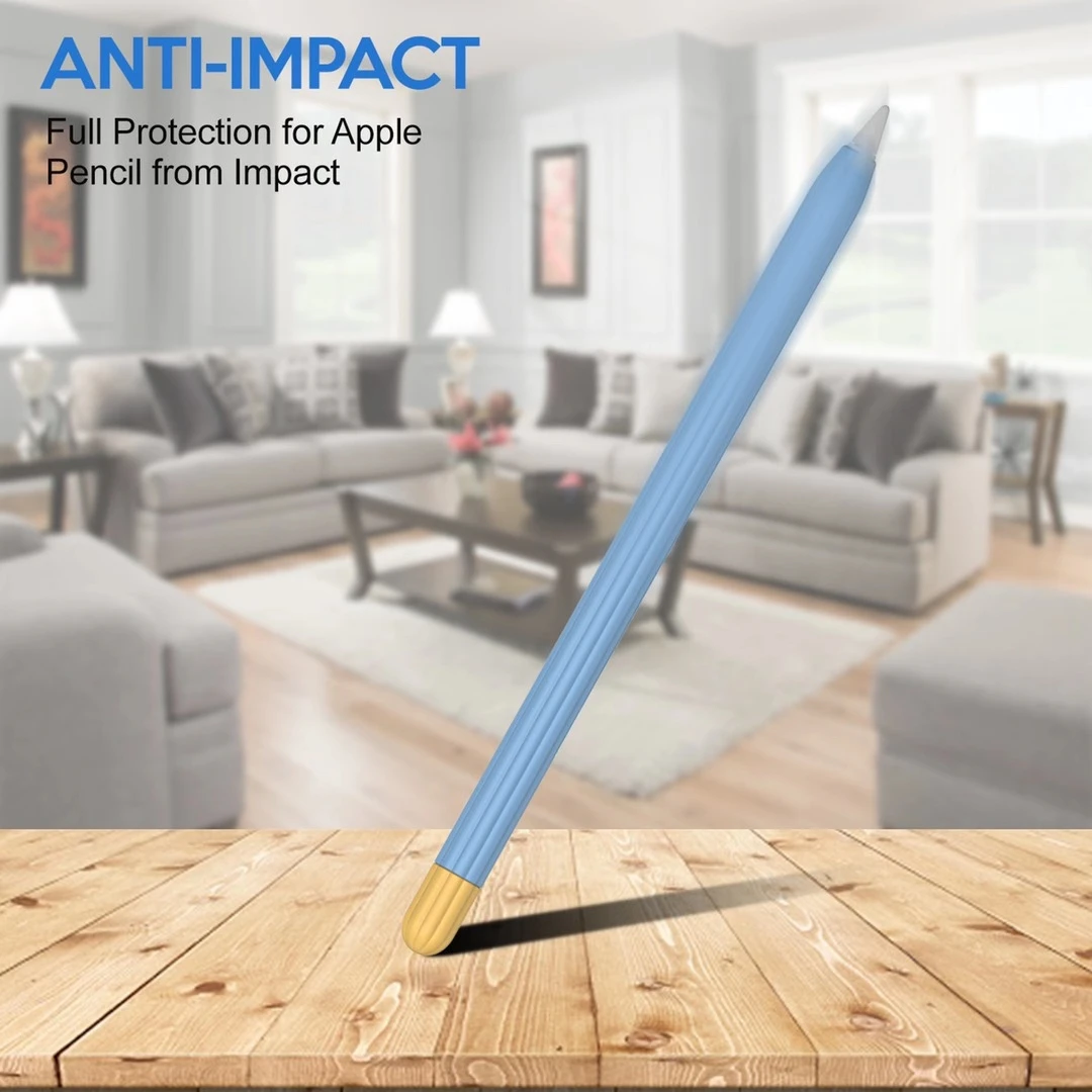 

Stylish Soft Silicone Pen Cover Contrast Color Dustproof Non-Slip Stylus Tip Cover for Apple Pencil 1st Gen 2nd Gen