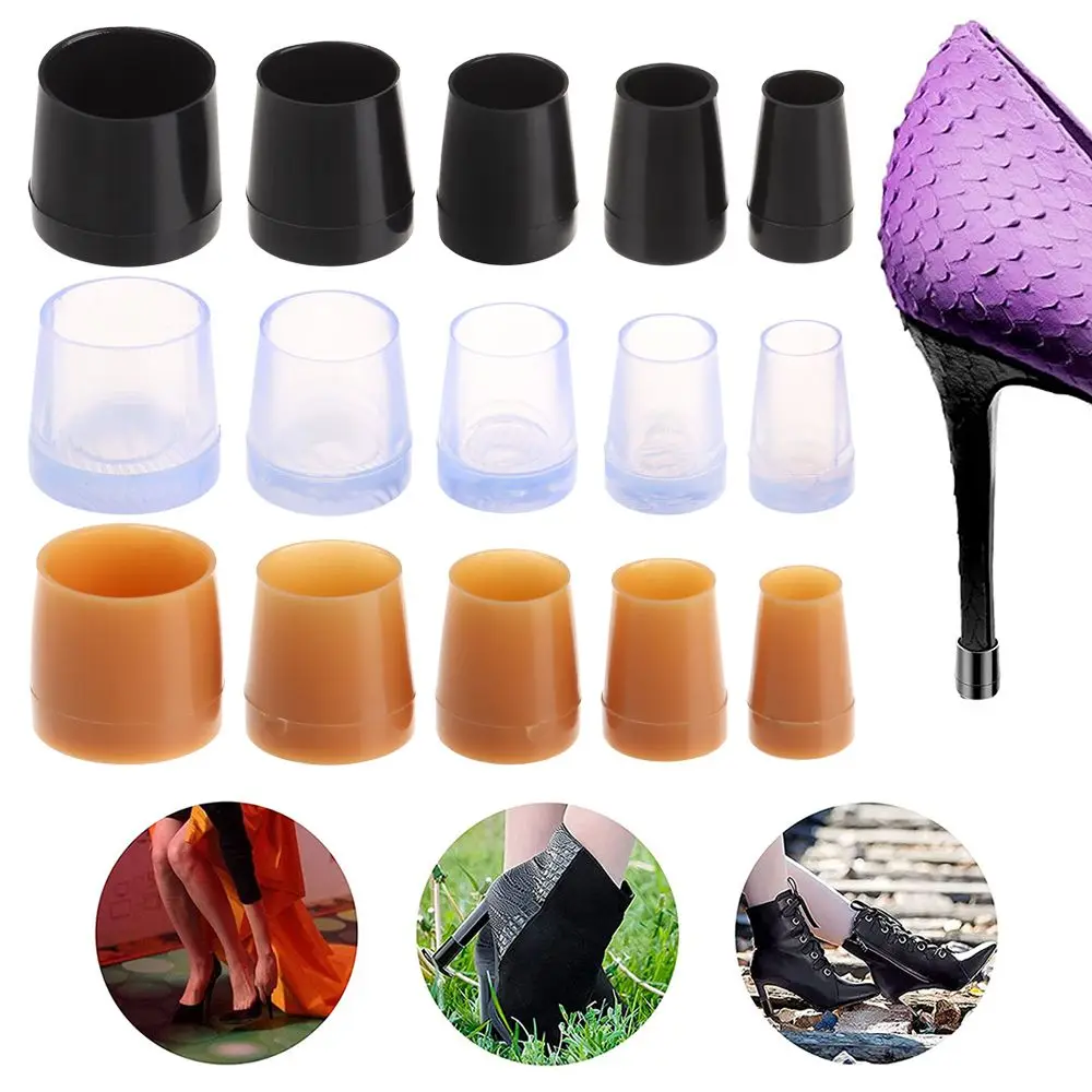 

1 pair Useful Wearable Shoes Accessories Non-slip Silencer Heel Protector Round Shape Antislip High Heeler Heel Stoppers