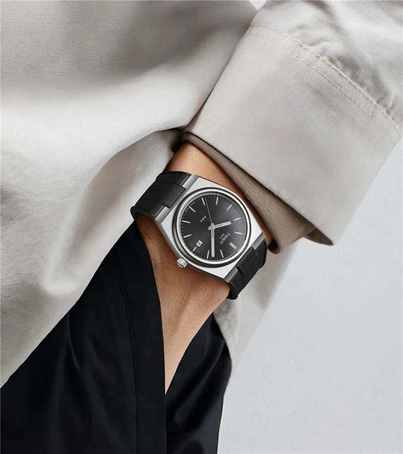 Силиконовый ремешок для Tissot PRX Powermatic 40 мм быстросъемная пряжка мужской