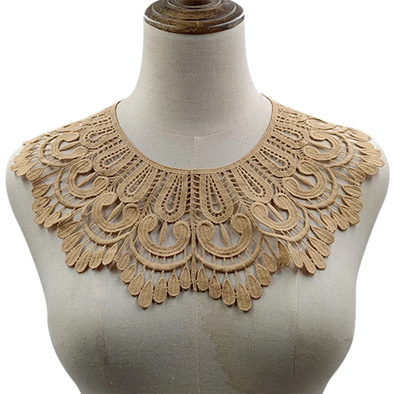 Белая искусственная ткань аппликация отделка полый ложный воротник сделай сам