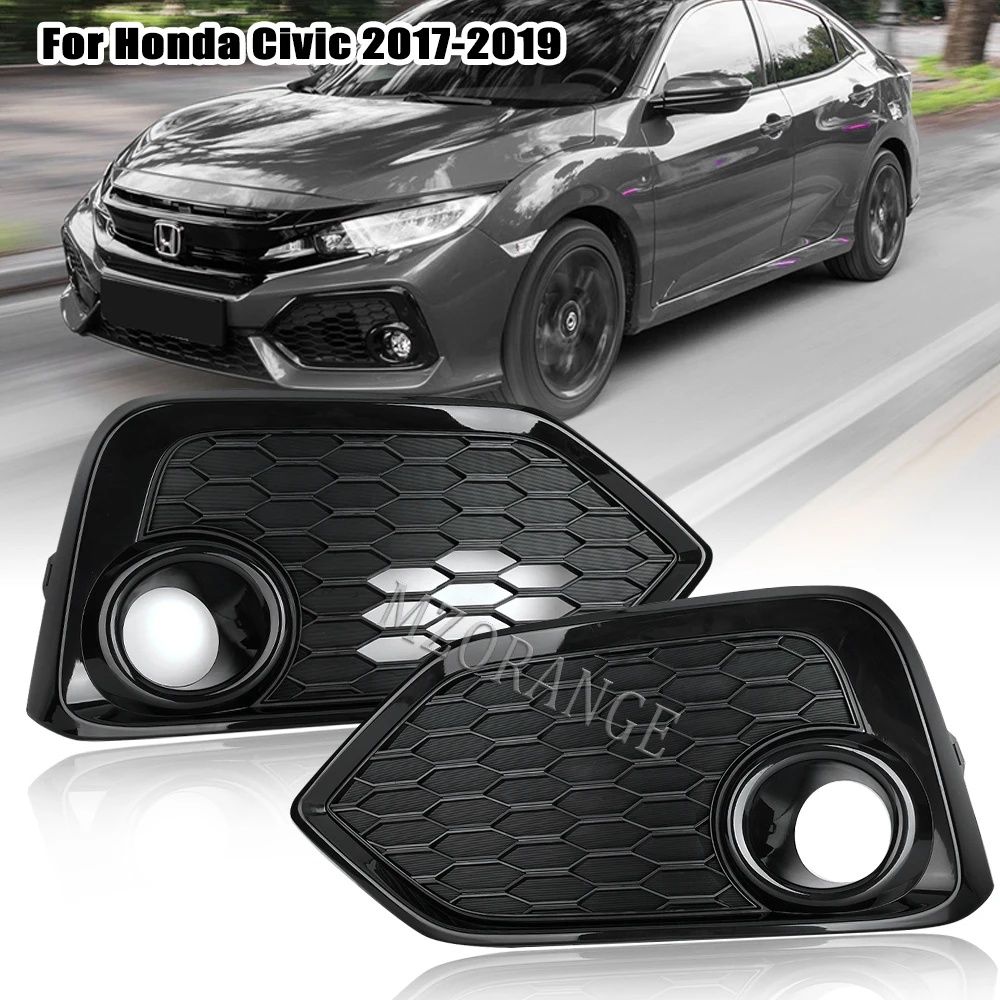 

Car Side Fog Light Cover For Honda Civic 2017 2018 2019 Lamp Headlights Frame Grille Accessories 71108-TGG-A20 71103-TGG-A20