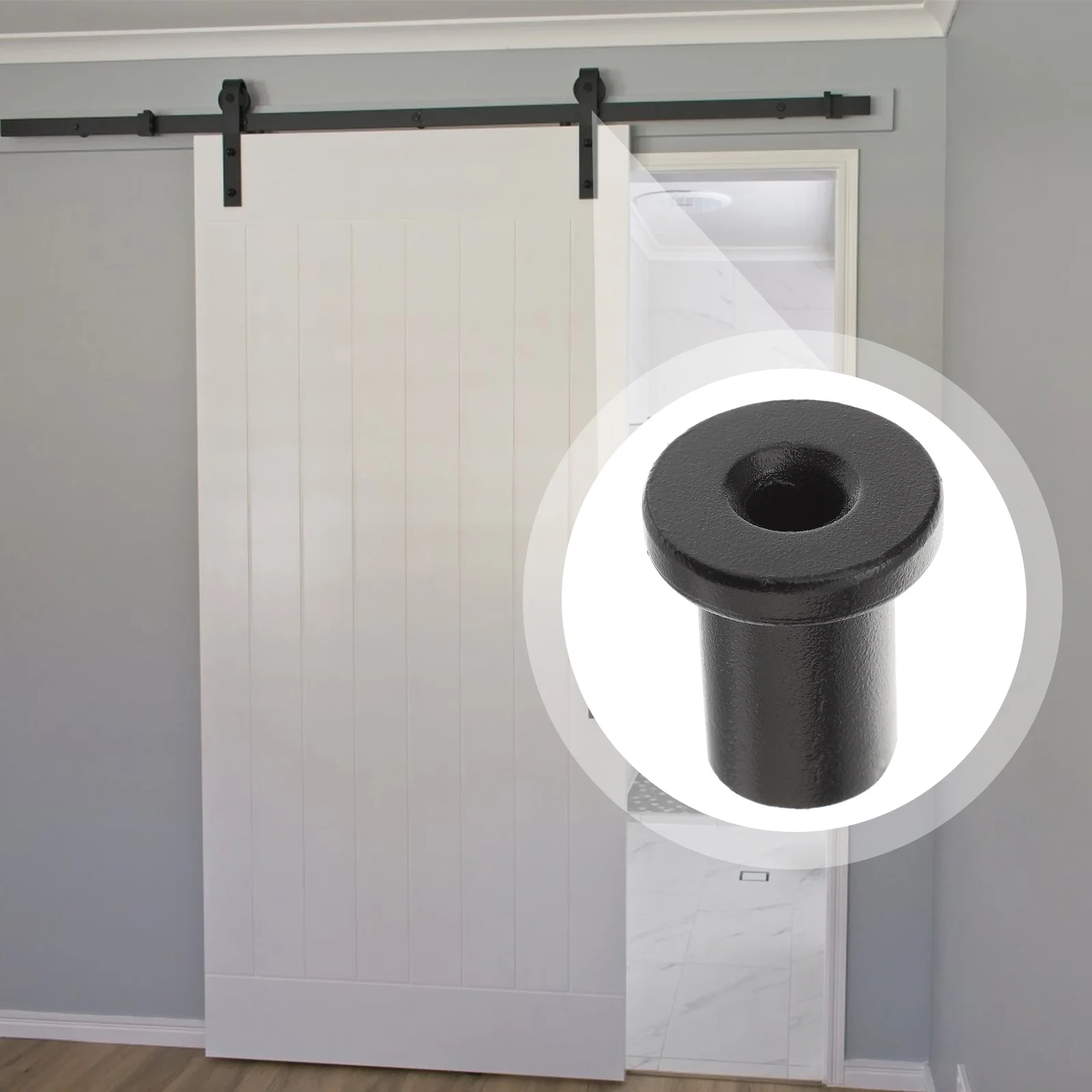 

Door Barn Track Slidingspacers Flat Spacer Stoppermini Rv Hanging Rail Pipe Kit