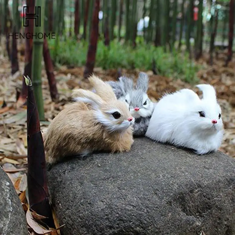 

Simulation Furry Squatting Rabbit Cute Animal Easter Bunny Christmas Birthday Gifts Home Wedding Party Decoration Toys New 1pc