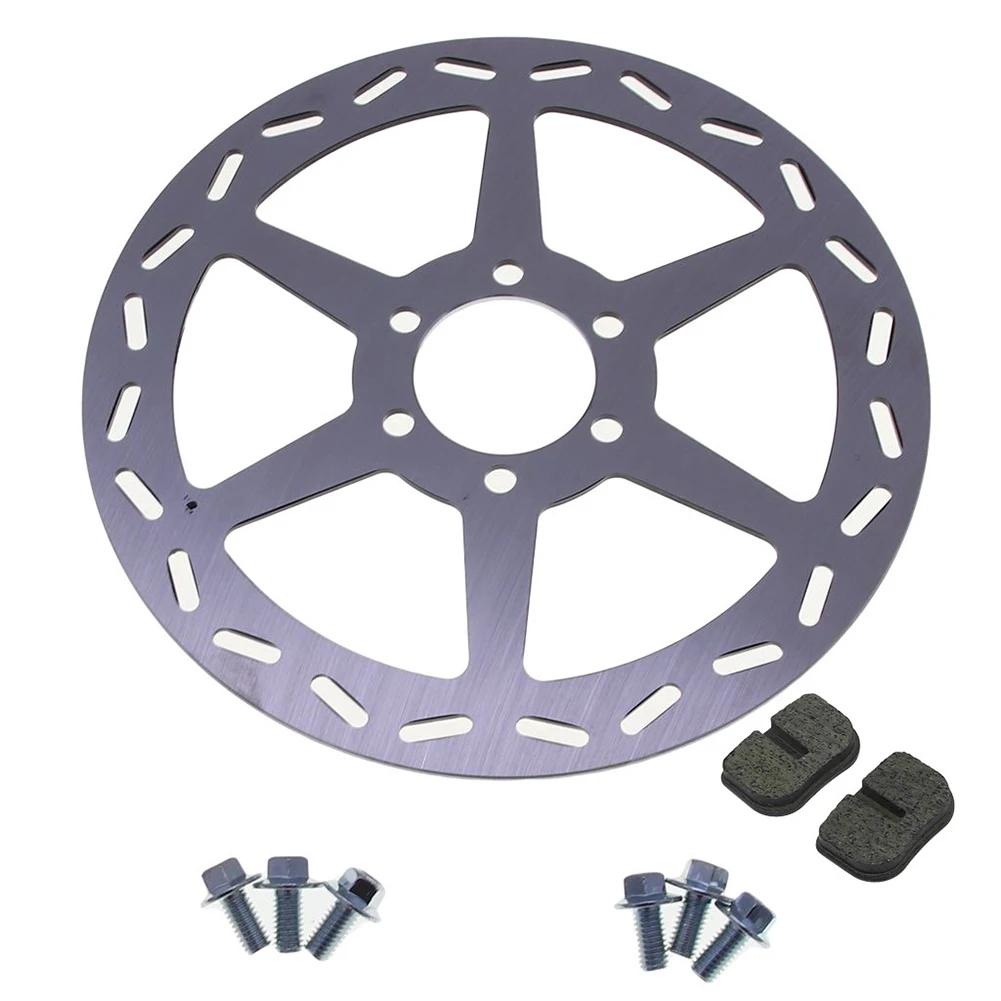 

180mm Brake Caliper Disc Rotor+Brake Pads For 47 49cc Mini Quad Dirt Bike ATV Steel Disc Friction Pad W/ Screw Brake Pad