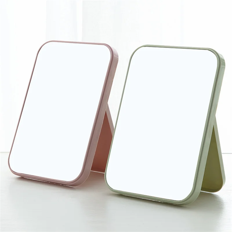 

Small Folding Makeup Mirror Portable Makeup Mirror Student Dormitory Desktop Desktop Small Mirror Wholesale Square Mirrors