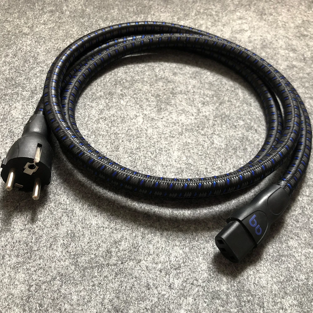 High quality NRG 4 HIFI Audio Power Cable Power Cord US & EU Schuko Plug 2.0m/6.6ft