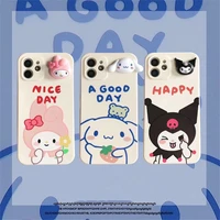 sanrio kuromi melody cartoon doll phone case for samsung galaxy s22 s22 fe s22 ultrl plus a51 a71 5g girls anti drop soft cover